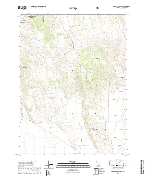 Whitinger Mountain, CA — USGS 7.5-minute topo (2021)
