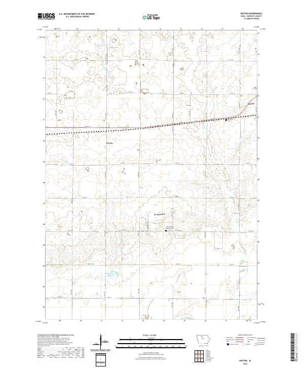 Sexton, IA — USGS 7.5-minute topo (2022)
