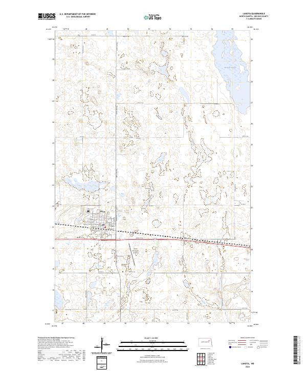 Lakota, ND — USGS 7.5-minute topo (2024)