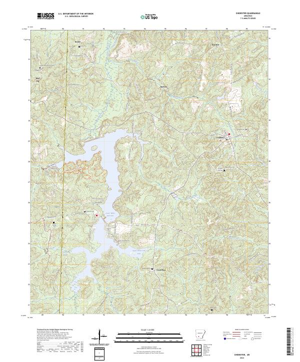 Chidester, AR — USGS 7.5-minute topo (2024)