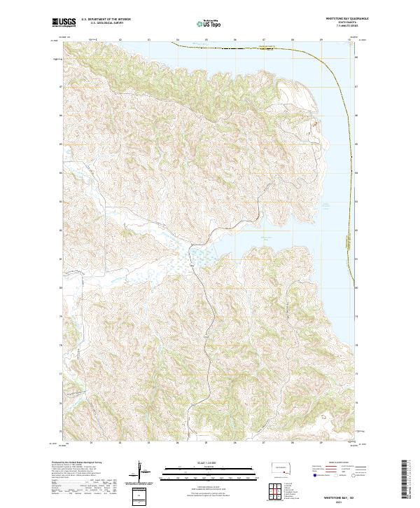 Whetstone Bay, SD — USGS 7.5-minute topo (2021)