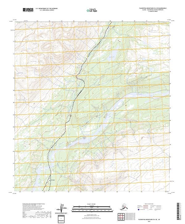 Talkeetna Mountains D-6 SE, AK — USGS 7.5-minute topo (2023)