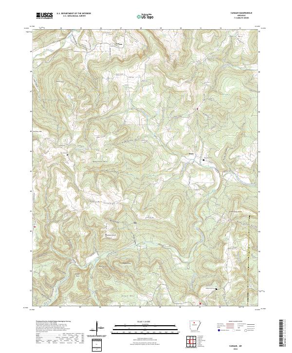 Canaan, AR — USGS 7.5-minute topo (2024)