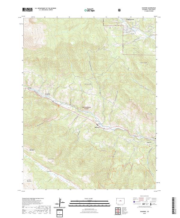 Shawnee, CO — USGS 7.5-minute topo (2022)
