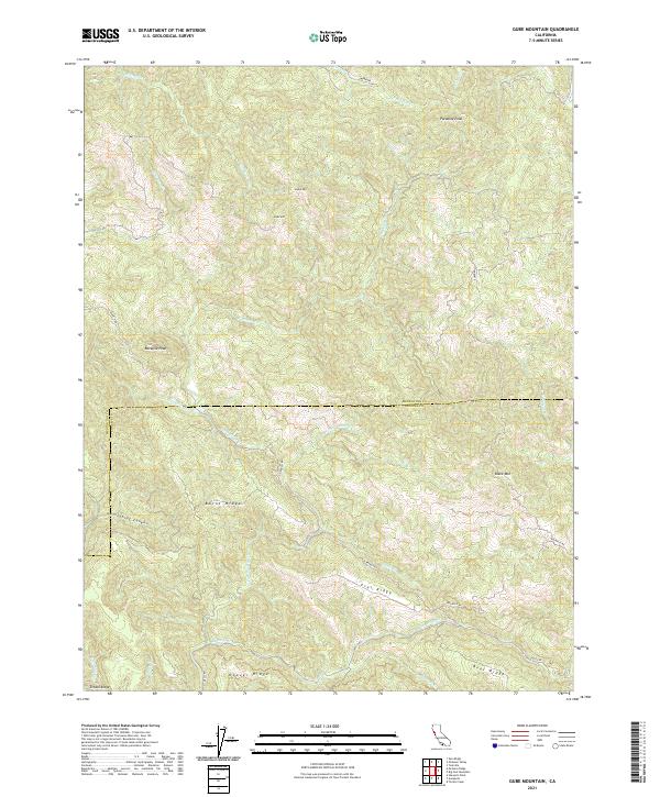 Gube Mountain, CA — USGS 7.5-minute topo (2021)