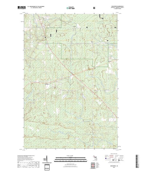 Carlshend, MI — USGS 7.5-minute topo (2023)