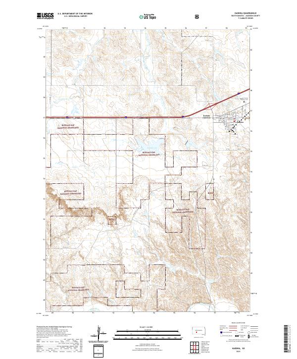 Kadoka, SD — USGS 7.5-minute topo (2021)