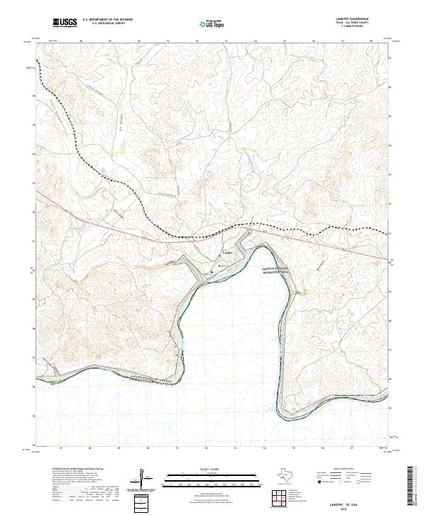 Langtry, TX,COA, US — USGS 7.5-minute topo (2022)