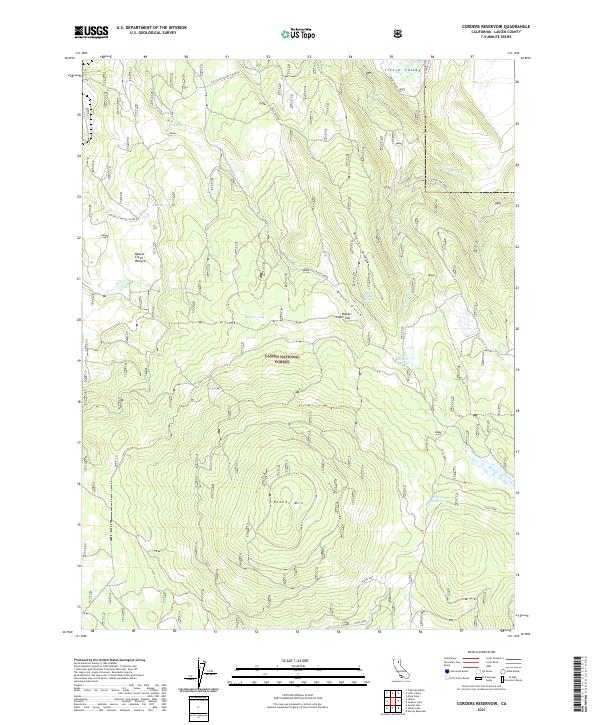 Corders Reservoir, CA — USGS 7.5-minute topo (2021)