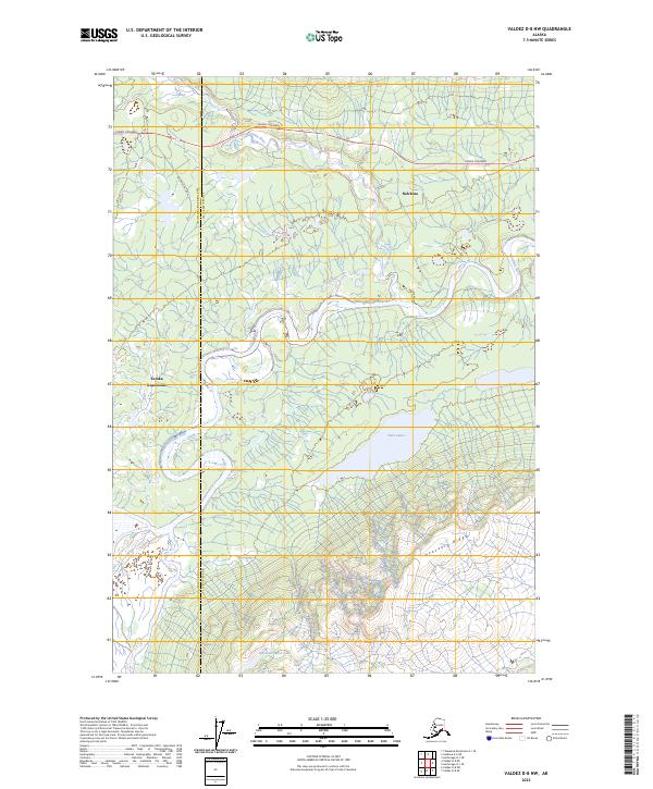 Valdez D-8 NW, AK — USGS 7.5-minute topo (2023)