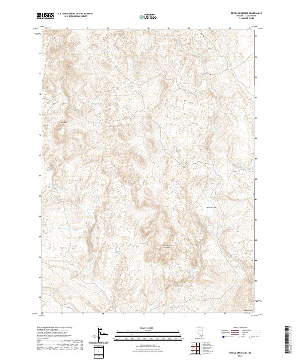 Devils Armchair, NV — USGS 7.5-minute topo (2021)