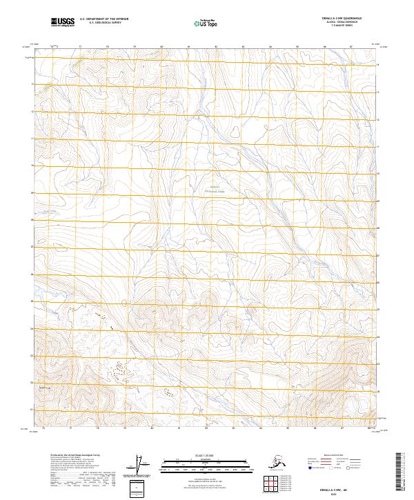 Denali A-3 NW, AK — USGS 7.5-minute topo (2023)