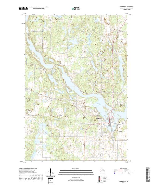 Cumberland, WI — USGS 7.5-minute topo (2022)