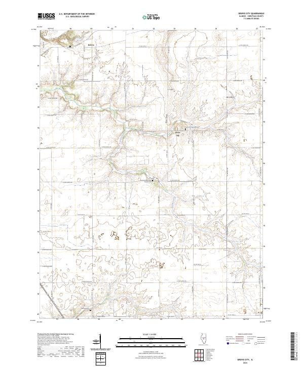 Grove City, IL — USGS 7.5-minute topo (2024)