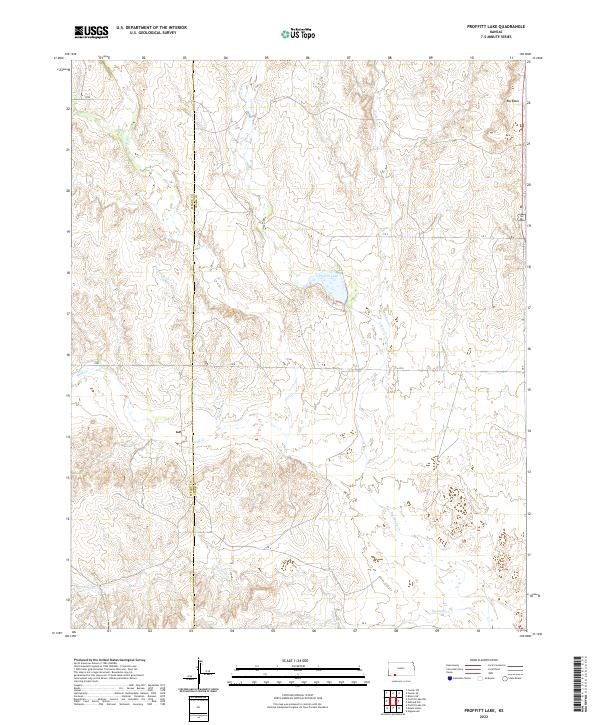 Proffitt Lake, KS — USGS 7.5-minute topo (2022)