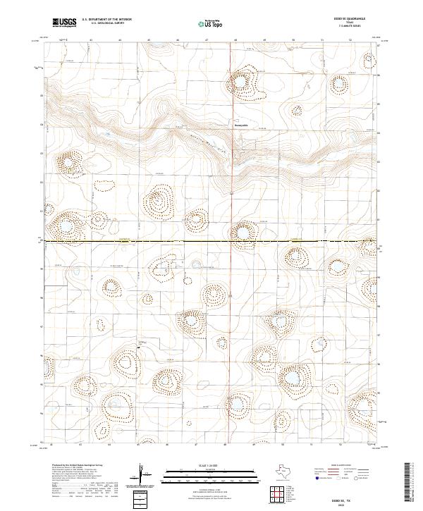 Dodd SE, TX — USGS 7.5-minute topo (2022)