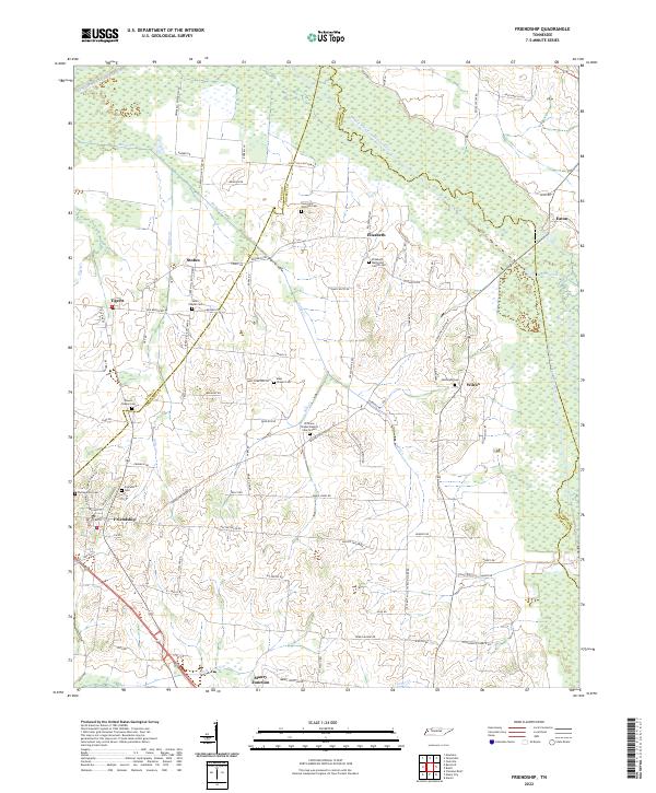 Friendship, TN — USGS 7.5-minute topo (2022)