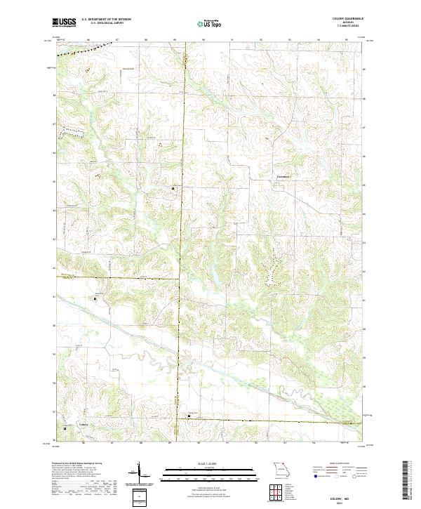 Colony, MO — USGS 7.5-minute topo (2021)