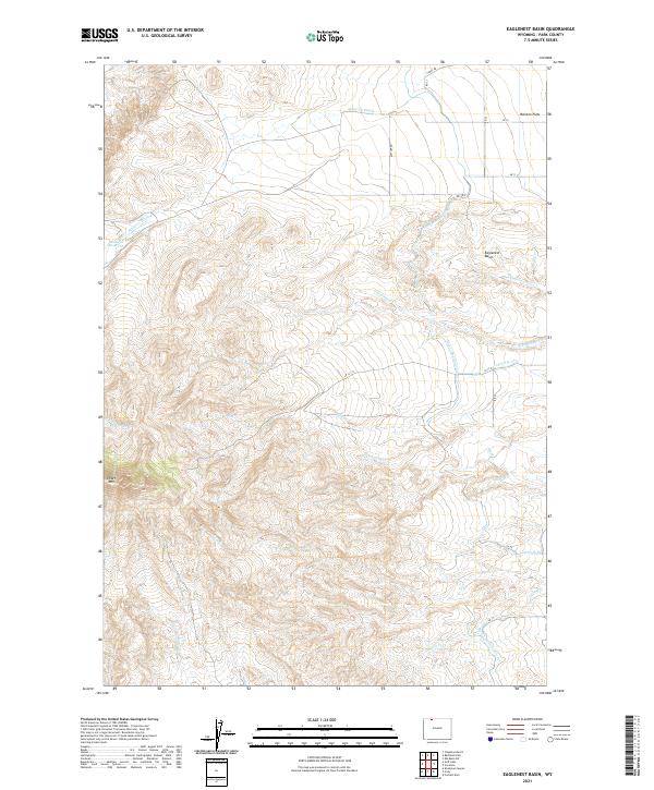 Eaglenest Basin, WY — USGS 7.5-minute topo (2021)