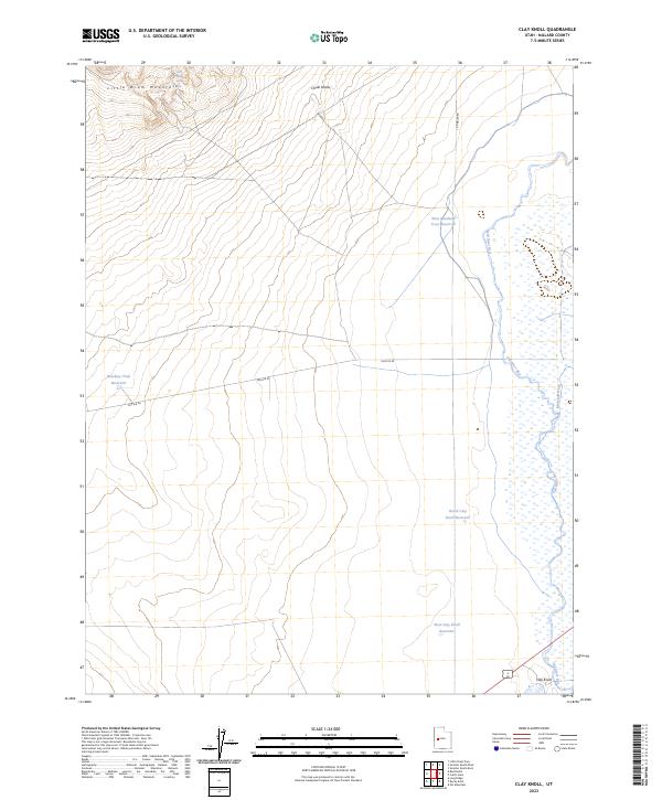 Clay Knoll, UT — USGS 7.5-minute topo (2023)