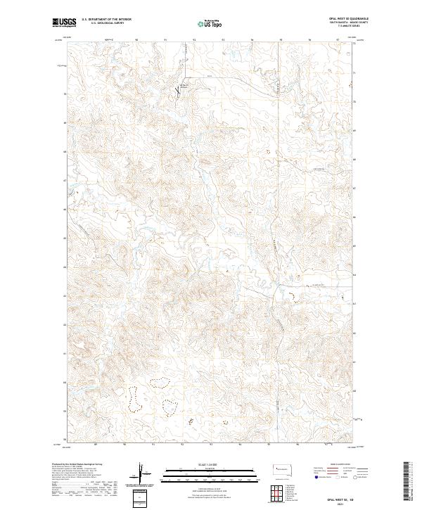 Opal West SE, SD — USGS 7.5-minute topo (2021)
