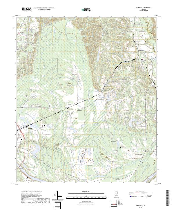Burnsville, AL — USGS 7.5-minute topo (2024)