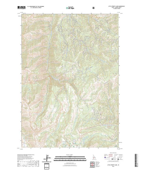 Little Trinity Lake, ID — USGS 7.5-minute topo (2023)