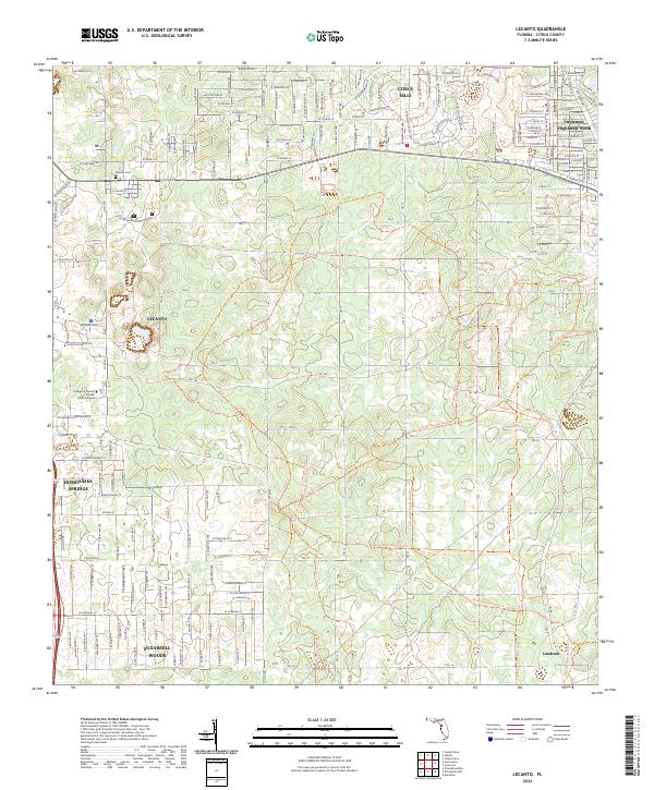 Lecanto, FL — USGS 7.5-minute topo (2024)