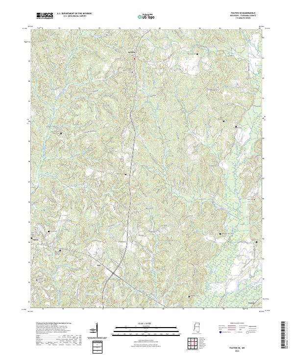 Fulton SE, MS — USGS 7.5-minute topo (2024)