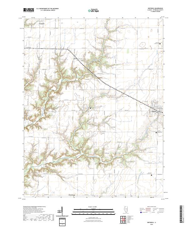 Dieterich, IL — USGS 7.5-minute topo (2024)
