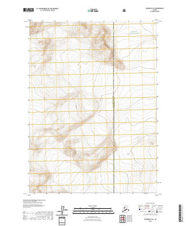 Seward B-5 SE, AK — USGS 7.5-minute topo (2023)
