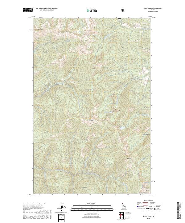 Mount Casey, ID — USGS 7.5-minute topo (2024)