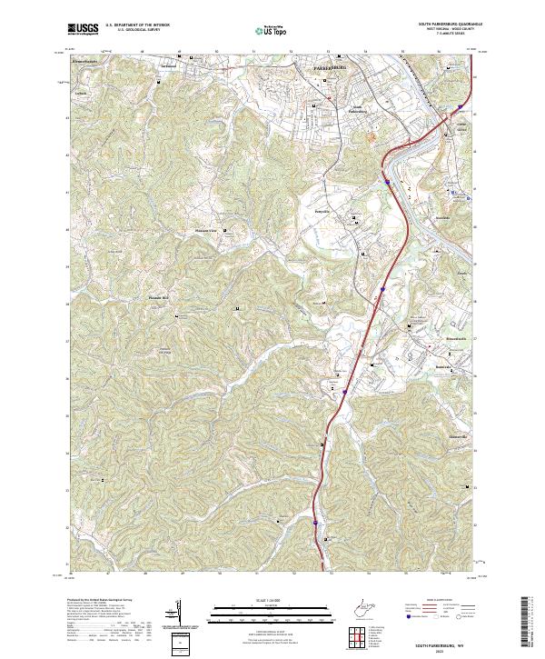 South Parkersburg, WV — USGS 7.5-minute topo (2023)