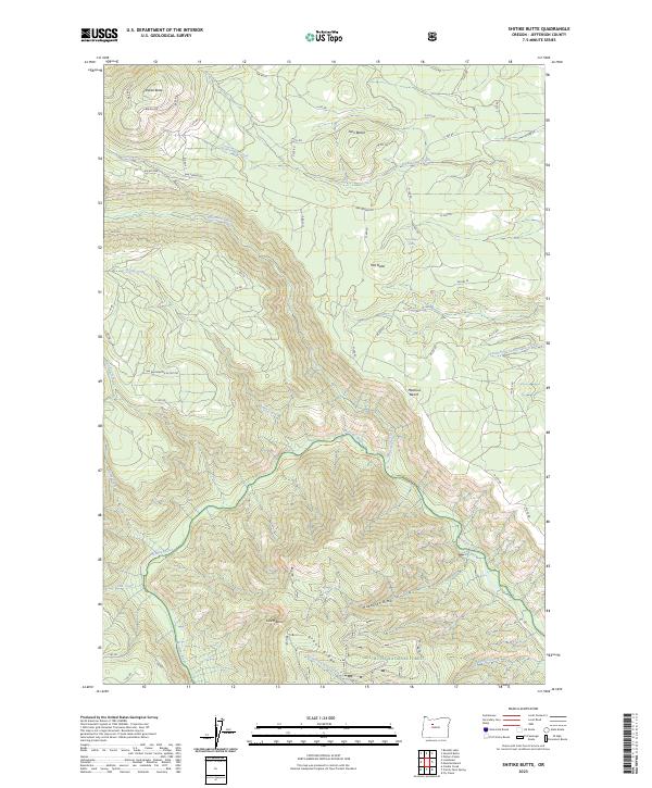 Shitike Butte, OR — USGS 7.5-minute topo (2023)