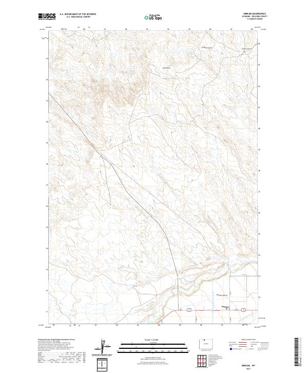 Emblem, WY — USGS 7.5-minute topo (2021)