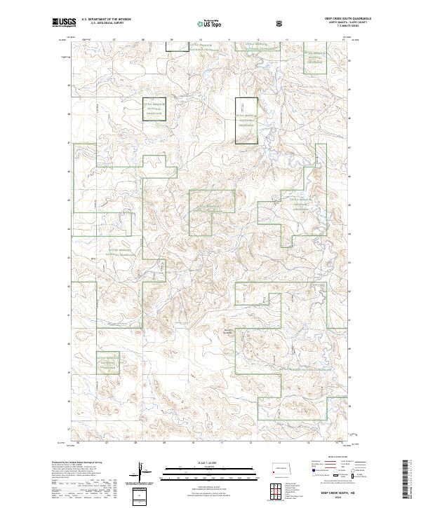 Deep Creek South, ND — USGS 7.5-minute topo (2024)