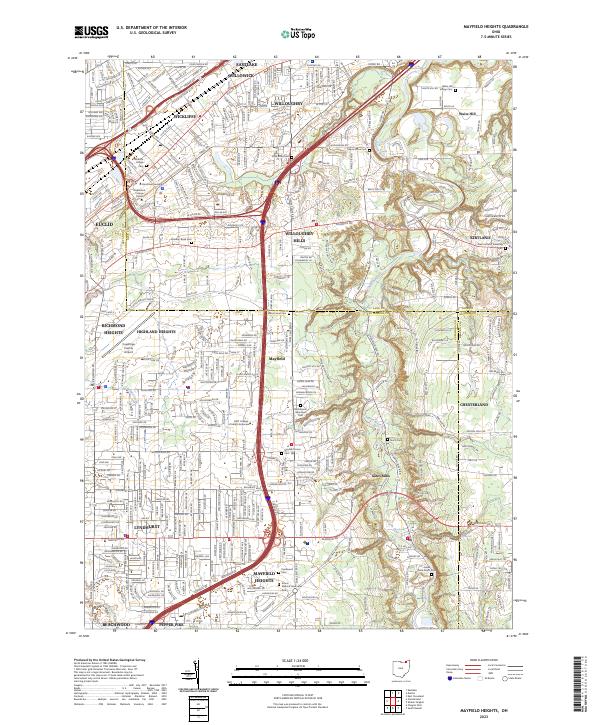 Mayfield Heights, OH — USGS 7.5-minute topo (2023)
