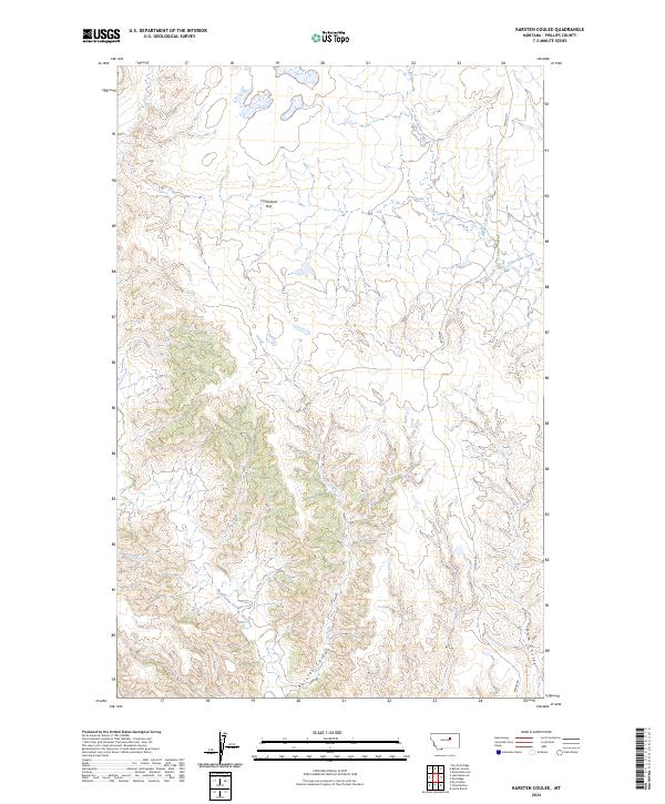 Karsten Coulee, MT — USGS 7.5-minute topo (2024)