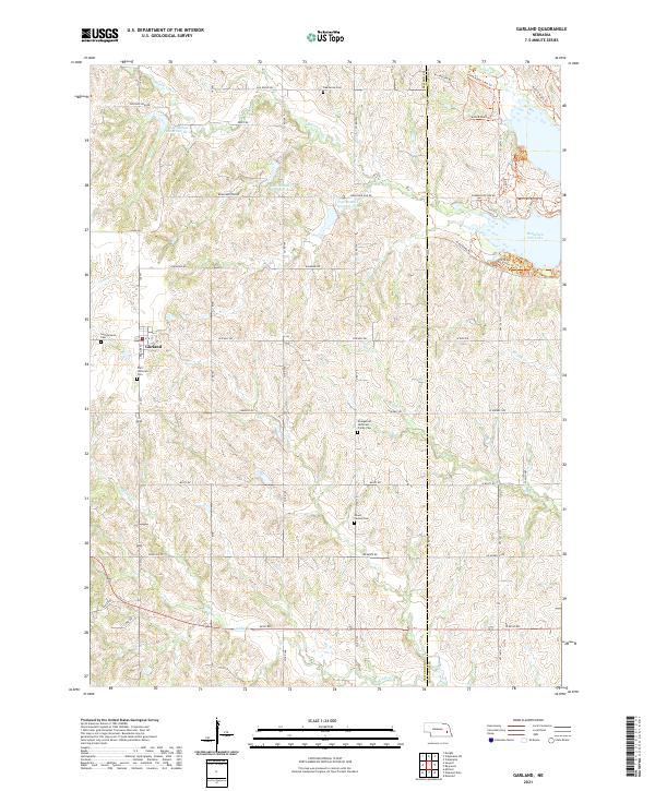 Garland, NE — USGS 7.5-minute topo (2021)