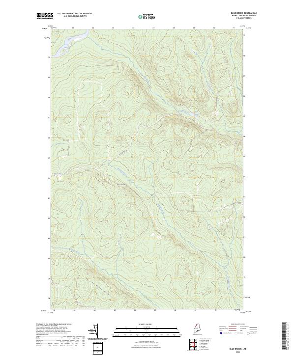 Blue Brook, ME — USGS 7.5-minute topo (2024)