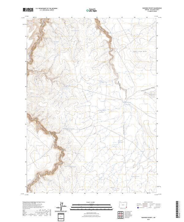 Rawhide Pocket, OR — USGS 7.5-minute topo (2024)