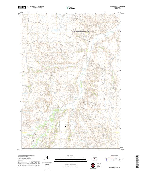 Soldier Creek NE, SD — USGS 7.5-minute topo (2021)