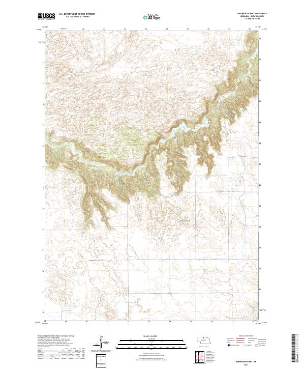 Ainsworth NW, NE — USGS 7.5-minute topo (2021)