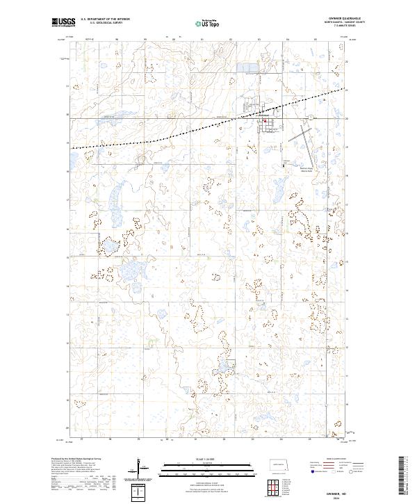Gwinner, ND — USGS 7.5-minute topo (2024)