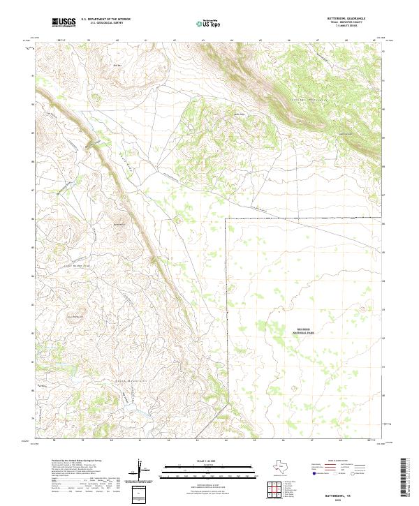 Butterbowl, TX — USGS 7.5-minute topo (2022)