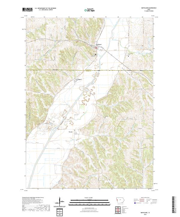 Smithland, IA — USGS 7.5-minute topo (2022)