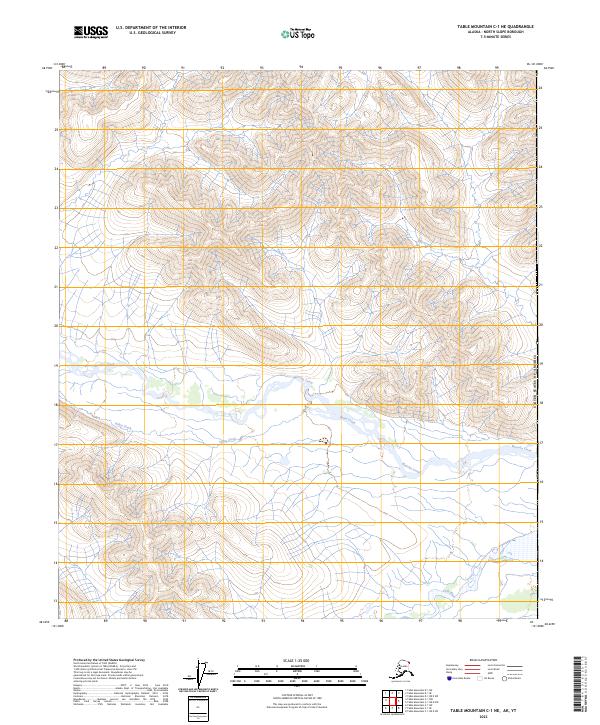 Table Mountain C-1 NE, AK-YT — USGS 7.5-minute topo (2023)