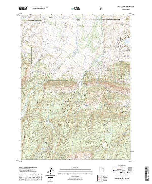 Hole In The Rock, UT-WY — USGS 7.5-minute topo (2023)