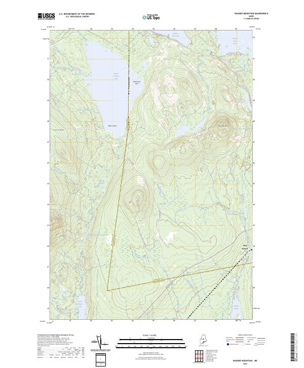 Ragged Mountain, ME — USGS 7.5-minute topo (2024)