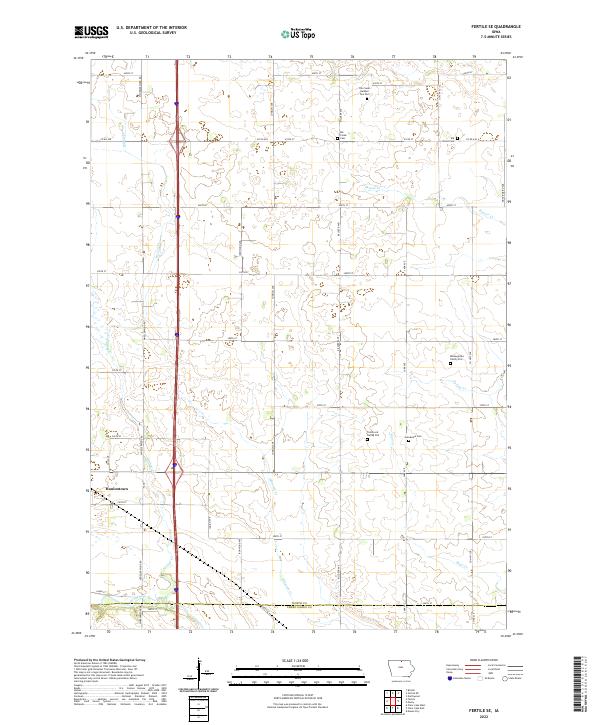 Fertile SE, IA — USGS 7.5-minute topo (2022)